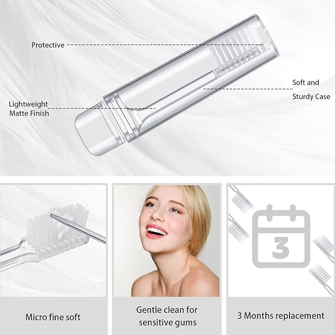 Rtteri 150 Pcs Travel Toothbrush Kit Bulk Folding Tooth Brush with Cover Transparent Potable Travel Size Mini Toothbrush Small Foldable Manual Tooth Brushes for Adult Camping School