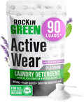Rockin' Green Laundry Detergent, Plant based, All Natural Laundry Detergent Powder, Vegan and Biodegradable Odor Fighter, Safe for Sensitive Skin (Active Wear 90 Loads - Lavender Mint)