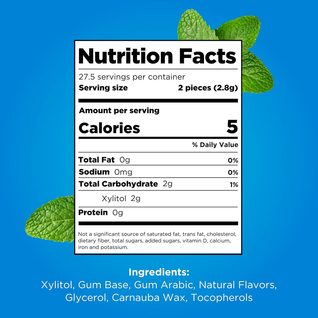 PUR Gum | Aspartame Free Chewing Gum | 100% Xylitol | Natural Peppermint Flavored Gum, 55 Pieces (Pack of 12)