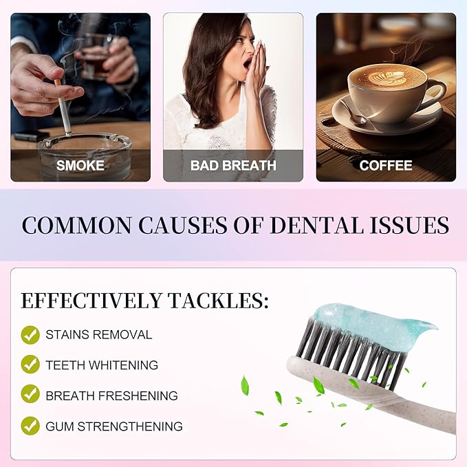 Niacinamide Whitening Toothpaste,100g Niacinamide Toothpaste to Fresh Breath, Sensitive Teeth Safe, Stain Removal & Gum Care for Coffee/Tea/Smokers (100 G)