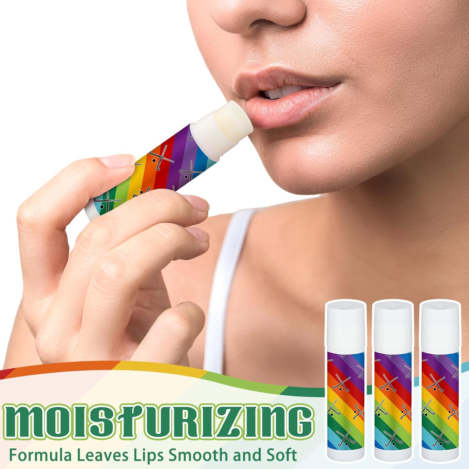 35 Pack Christmas Lip Balm Gifts Bulk Hockey Natural Moisturizing Lipstick Set Hockey Party Favors Sports Gift for Team Teen Adults Birthday Party Game Decorations Supplies