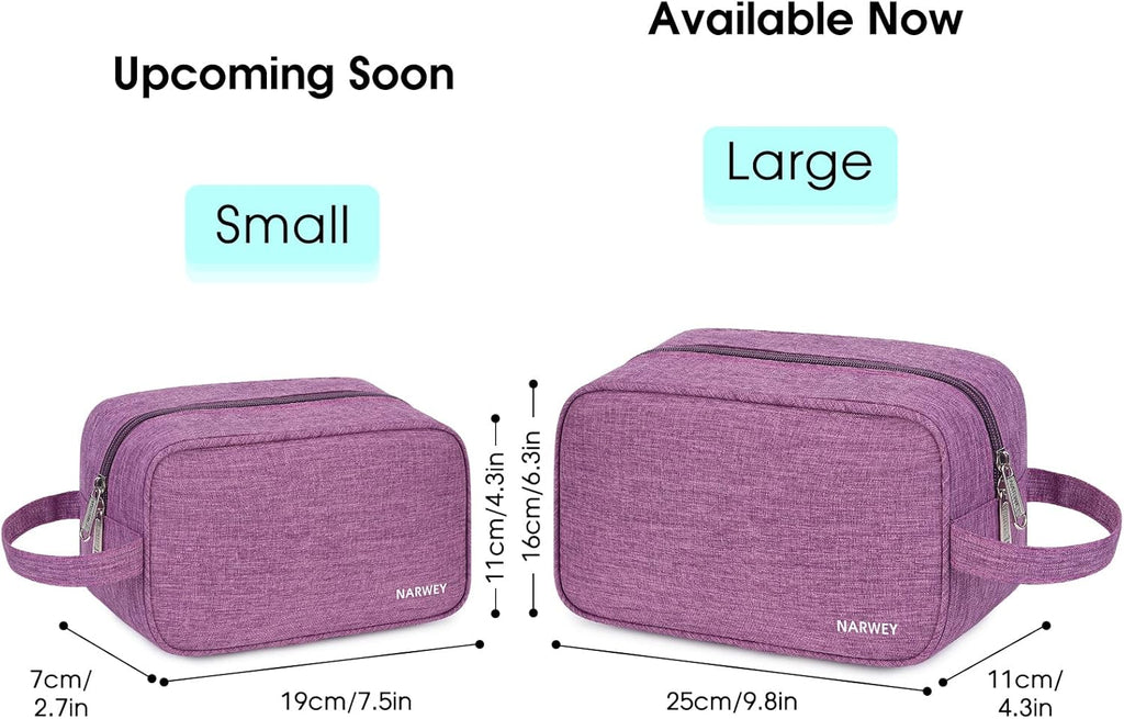 Narwey Travel Toiletry Bag for Women Traveling Dopp Kit Men Travel Bag for Toiletries Cosmetic Bag Makeup Bag Medicine Bag for Traveling