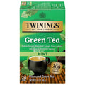 Twinings Green Tea with Mint Individually Wrapped Bags, 20 Count (Pack of 1), Invigorating Aroma, Caffeinated, Enjoy Hot or Iced, 20 Teabags