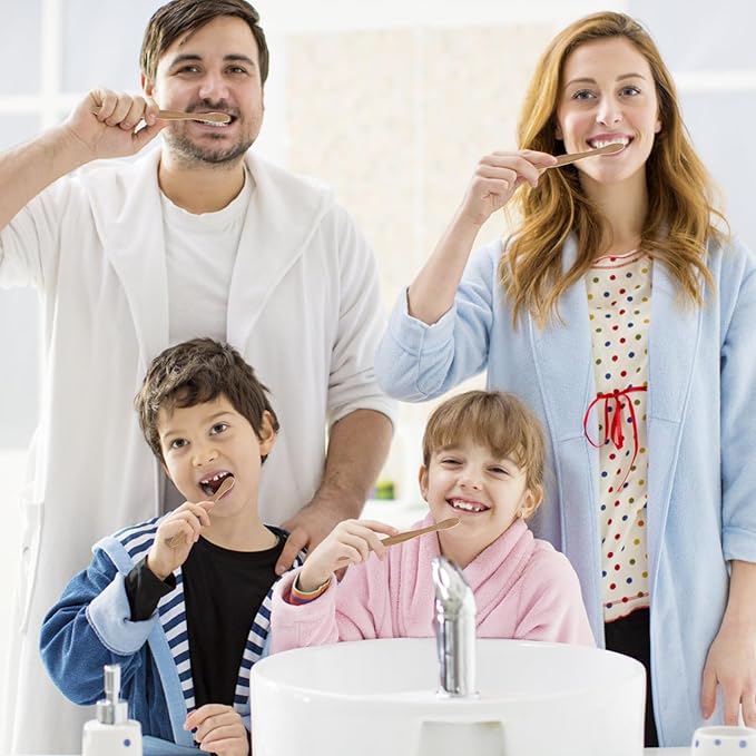 Newday 100 Pack Bamboo Toothbrushes Bulk, Individually Wrapped, BPA Free Soft Bristles Toothbrush, Recycled Packaging, Biodegradable ECO Friendly Toothbrushes for Home Hotel Travel (Black)