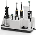 Boperzi Bathroom Counter organizers and Storage: Cord-Friendly Electric Toothbrush and Toothpaste Holder, Detachable Water Flosser & Tips Holder, Bathroom Decor and Accessories Organization Countertop