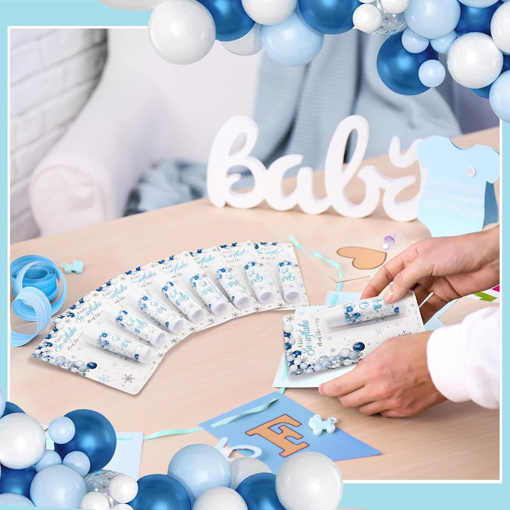 30 Pack a Little Snowflake Baby Shower Games Prizes Party Gifts Bulk Lip Balms Favors for Winners Adults Guests Gender Reveal Favors Decorations Baby Shower Souvenirs Gift Bags Stuffers