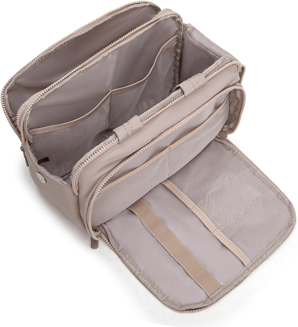 Montana West Travel Toiletry Bag Large Capacity Travel Bags Soft Makeup Organizer Lightweight Puffy Cosmetic Bag with Waterproof Compartment