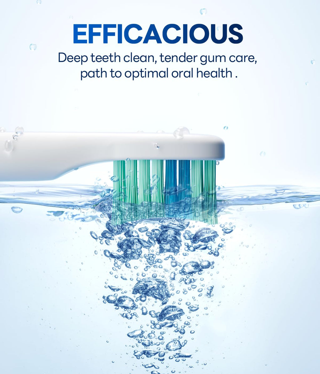 Bymore Electric Toothbrush for Adults,Travel SonicToothbrush with 8 Replacement Heads, Ultra Clean RechargeableToothbrush Portable Electric Toothbrush-Dark Pink