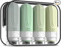 Travel Bottles for Toiletries, Tsa Approved 2oz Travel size Bottles, BPA Free Leak Proof Travels Toiletry Containers, Traveler Accessories with Toiletry Bag for Shampoo Liquid (4 Pack)