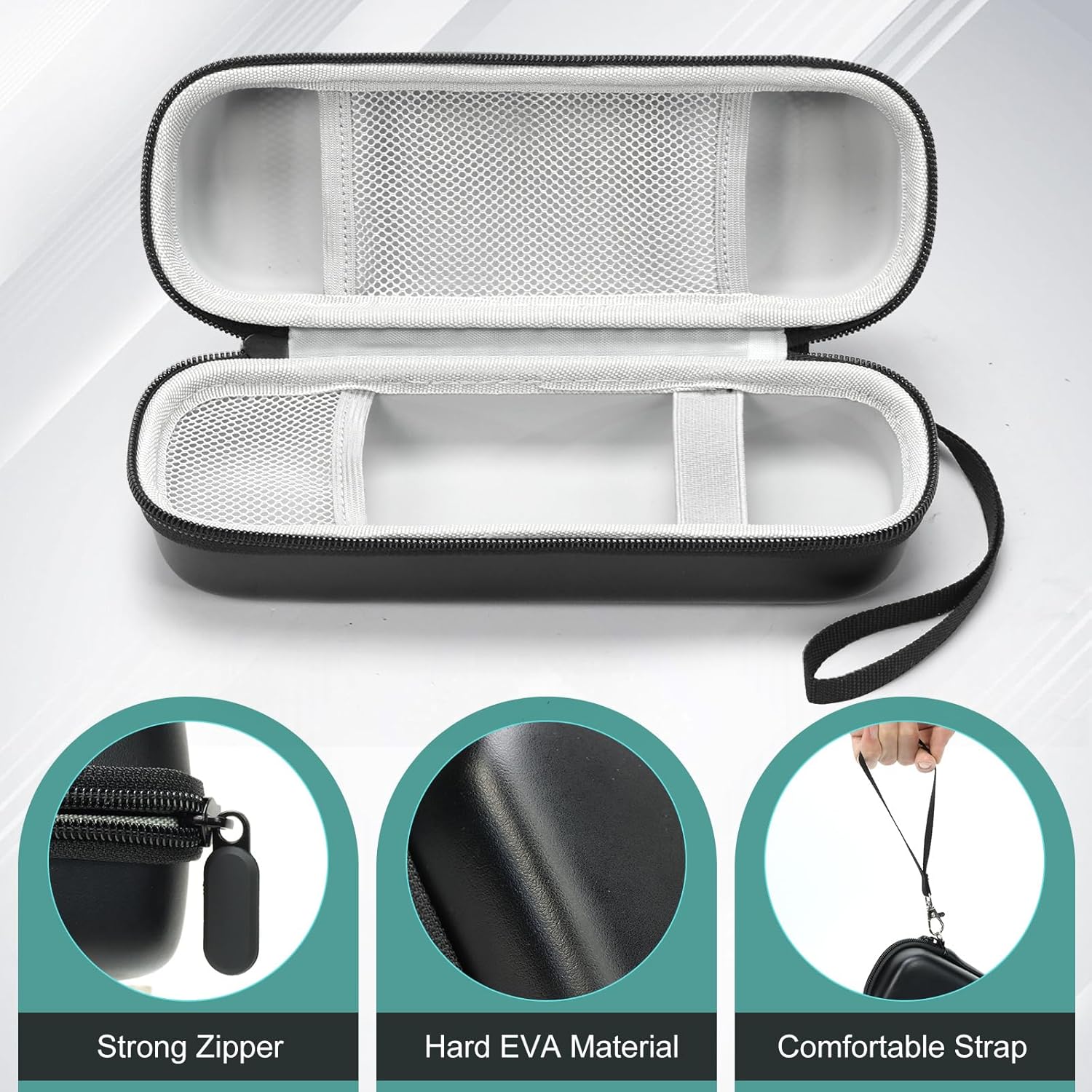 Toothbrush Travel Case Compatible with Oral-B Pro 1000 3000 5000 7000 7500 9600/ for Philips/for Sonicare/for ProtectiveClean 4100 5100 6500 7500 Electric Toothbrush (Only Case-Black/Gray)