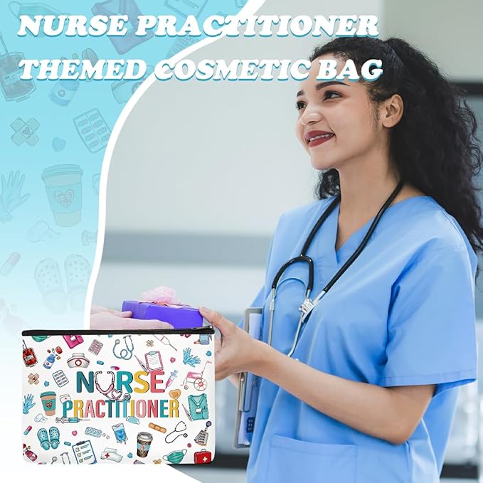 Nurse Practitioner Gifts Makeup Bag for Women, Nurse Appreciation Gift Cosmetic Bag Supplies Medical Np Nurse Graduation Gift Nurses Doctors Ursing Students