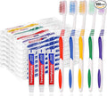 100 Pack Disposable Toothbrushes with Toothpaste Individually Wrapped, 10g Travel Toothpaste Single Use Manual Toothbrush Kit for Adults Guests Travel Hotel Nursing (100 pcs,5 Colors)
