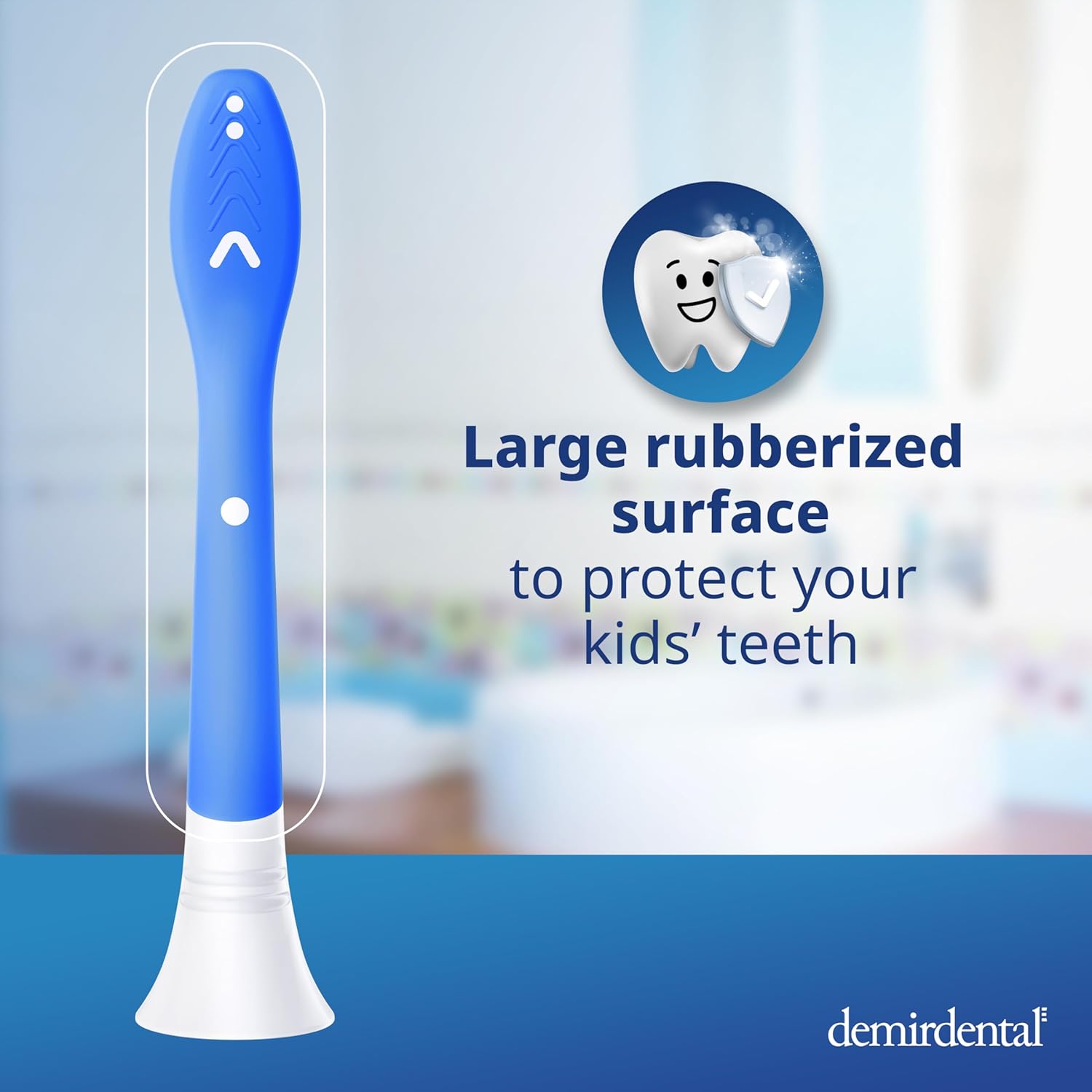 demirdental Kids Toothbrush Heads Compatible with Philips Sonicare Kids Toothbrush Heads - Replacement Heads Sensitive - Brush Heads from Ages 7 to 10 - Dark Blue - Replaces HX6048-8 Pack