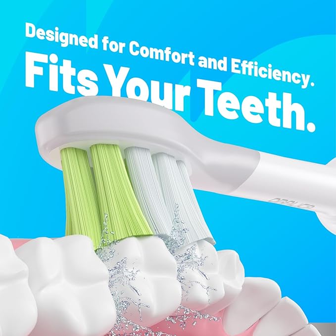 Japanese Brand Whitening Replacement Toothbrush Heads, Compatible with Philips Sonicare Click-on Handles, 8 Pack, Medium, with Tongue Cleaner (CA668, White)