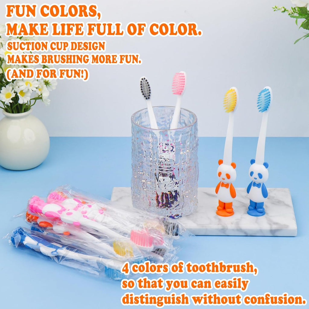 Disposable Toddler Toothbrush Kids Bulk Pack of 200,Suction Cup Bulk Children Toothbrushes for Kid Age 2+ Individually Wrapped Animal Toothbrush for Boys,Girls,for Home,School,Camp,Daycare,Travel