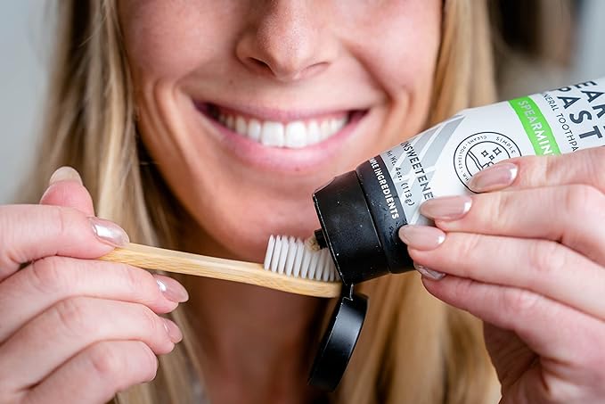 Redmond Earthpaste - All Natural Non-Fluoride Toothpaste, Unsweetened Spearmint 4 Ounce Tube (2 Pack)