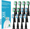 Replacement Brush Heads Compatible with Philips Sonicare ProtectiveClean 4100, 5300, 5100, 6100 ExpertClean 7500 DiamondClean 9300 Electric Sonic Toothbrush Handle C2 G2 C3 G3 W3 Brush,12 Pack