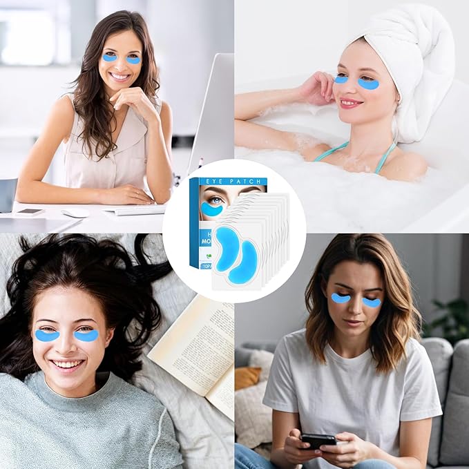 10 PCS Facial Wrinkle Patch, Forehead Moisturizing Patch for Smooth Smile Line, Frown Line & Crows Feet, Facial Pads for Under Eyes, Lips, Forehead