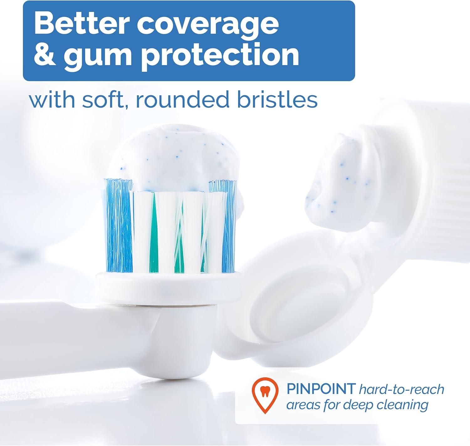 Replacement Toothbrush Heads Compatible with Oral B Braun - 16 Pack Milos Professional Electric Toothbrush Heads Deep Clean Brush Heads Compatible with Oral-B 7000/Pro 1000/9600/ 5000/3000/8000