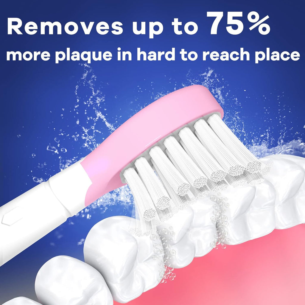 Toptheway Kids Toothbrush Heads for Philips Sonicare: Soft Electric Replacement Brush Compatible with Phillips 6032/94 6321 6340 6042 6320 6330 Compact Head for Child 3-7, Pink Girl Green Boy 8 Pack