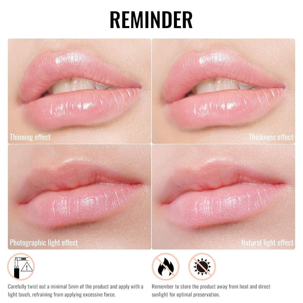 Oulac Moisturizing Shine Lipstick - Giltter Tinted Lip Balm Hydrating, Lip Plumper, Glossy Finish, Sheer Coverage with Pearlescent, Smooth for All Skin, Cracked and Chapped Lips, 2.2g/0.07oz (S03)