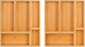 bamboo drawer organizer Set,expandable drawer dividers,wooden storage organizers,drawer organizers for kitchen, bathroom,flatware,Tea Bag Organizer (2 X 5PCS Natural)