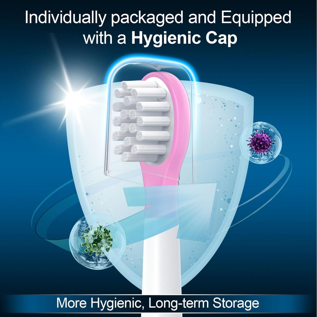 Kids Replacement Toothbrush Heads 10 Pack for Philips Sonicare Electric Toothbrush Soft Brush Head for Child 3-7 for Boy Girl,5pink+5blue