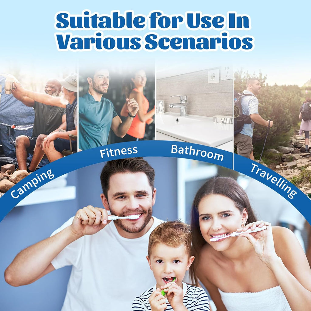 UCEC Toothbrush Caps, Protector Head Covers Case Plastic Clip for Travel, Camping, Bathroom, School, Business, 6 Pack