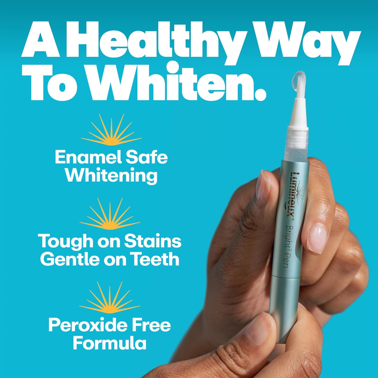 Lumineux 2-in-1 Whitening Pen (1 Pack) Enamel Safe and Clinically Proven to Whiten Without The Sensitivity - Removes Coffee, Tea, and Smoking Stains