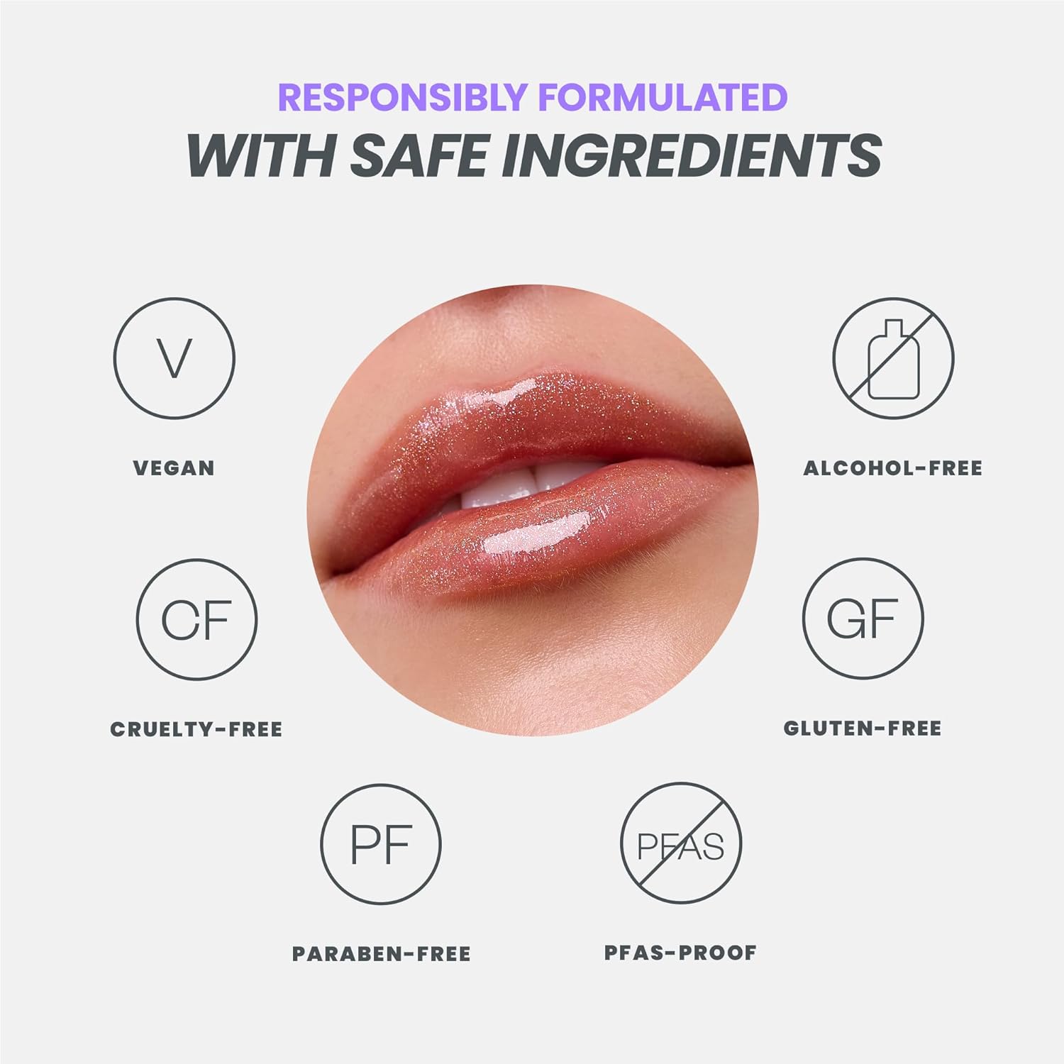 Wonderskin Lip Gloss Blading Top Gloss Red Glitter Lip Gloss, Hydrating and High Shine Finish Lip Makeup (Red Glitter)