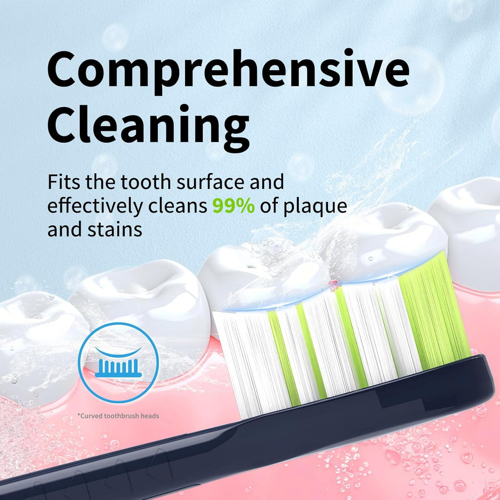 Replacement Toothbrush Heads Compatible with Philips One Sonicare Electric Toothbrush HY1200 HY1100, Tooth Brush Head Navy Blue -10 Pack