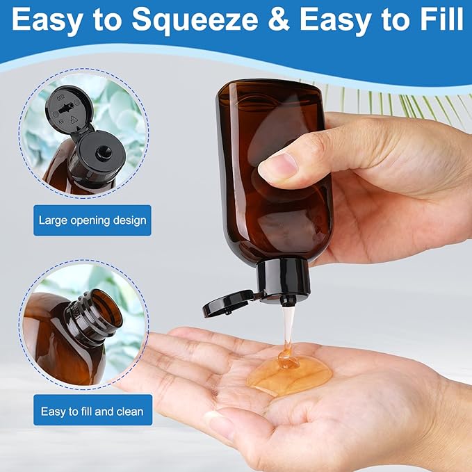 Cosywell Travel Size Containers Travel Shampoo Bottles 4pcs 3.4oz TSA Approved Travel Containers for Toiletries Leak Proof Refillable Lotion Containers with Flip Cap Small Plastic Squeeze Bottles