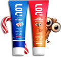 LOL Kids Fluoride-Free Toothpaste 2-Flavors Pack | Nano-Hydroxyapatite, Probiotics, Vitamins A, C, E | Safe if Swallowed, No SLS | 1 Peppermint, 1 Cinnamon Flavor