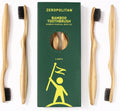 Eco-Friendly Bamboo Toothbrush Set of 4 - Soft Bristle Toothbrush with Ergonomic Handles & Charcoal Bristles – Low Waste & Biodegradable Personal Care Essentials