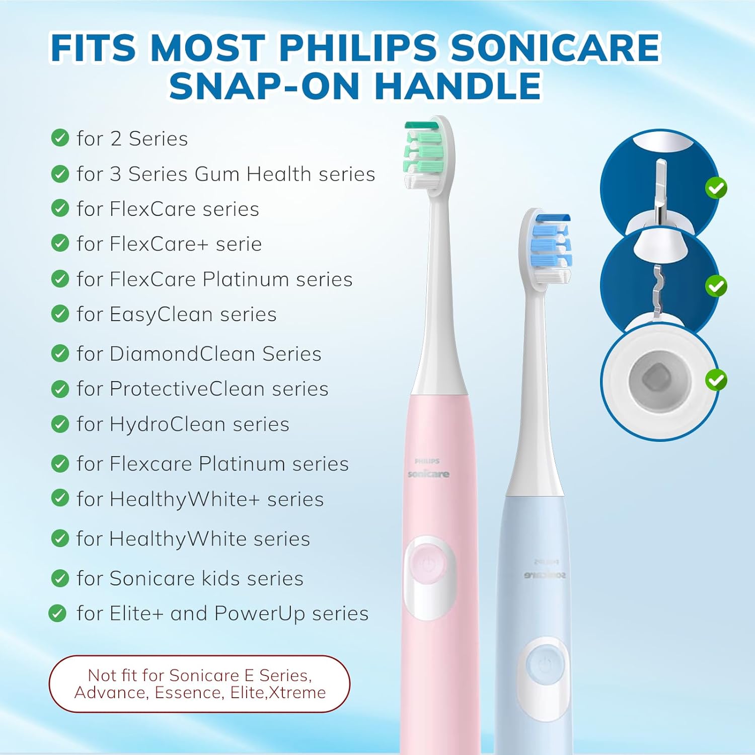 Replacement Toothbrush Heads Compatible with Philips Sonicare：16 Pack Soft Replacement Electric Brush Head for 4100 5100 6100 HX9023/65 W Optimal Control Snap-on System（B&W）
