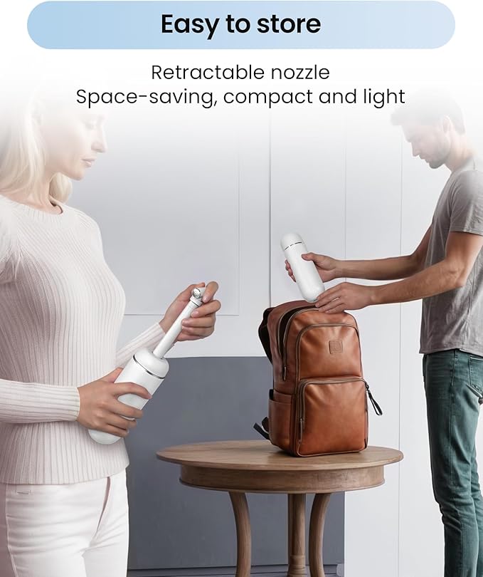 Portable Bidet for Postpartum/Perineal Care,Manual Handheld Peri Bottle for Feminine Hygiene & Travel, 380ml Leakproof,BPA-Free Sprayer for Men/Women/Baby (White, General)