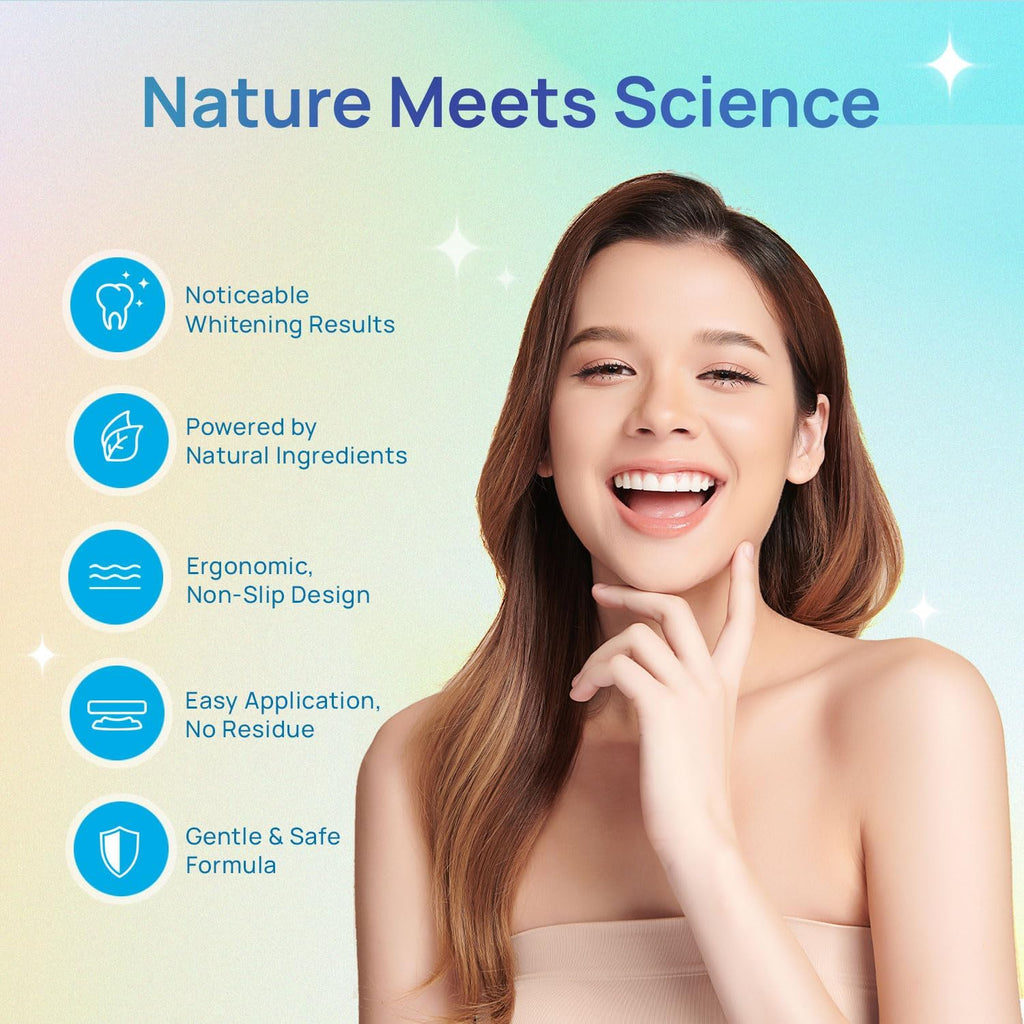 Whitebite Pro Natural Pap Teeth Whitening Strips (14 Treatments / 28 Strips) | Pineapple & Coconut Enzyme Formula | Enamel-Safe, Non-Slip, Gentle for Sensitive Teeth