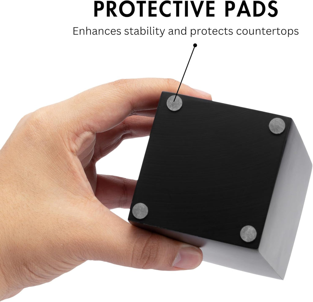 Matte Black Toothbrush and Toothpaste Holder for Bathroom Vanity and Countertop, Square Organizer for Electric Toothbrushes, Floss, Razors, Cotton, and Mouthwash