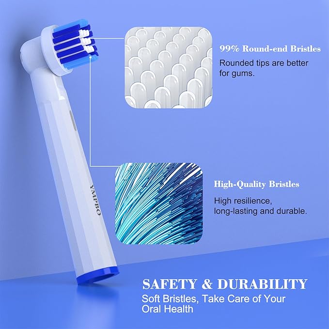 Replacement Heads Compatible with Oral B Braun Electric Toothbrush, 10 Pack Toothbrush Head Refill, EB20