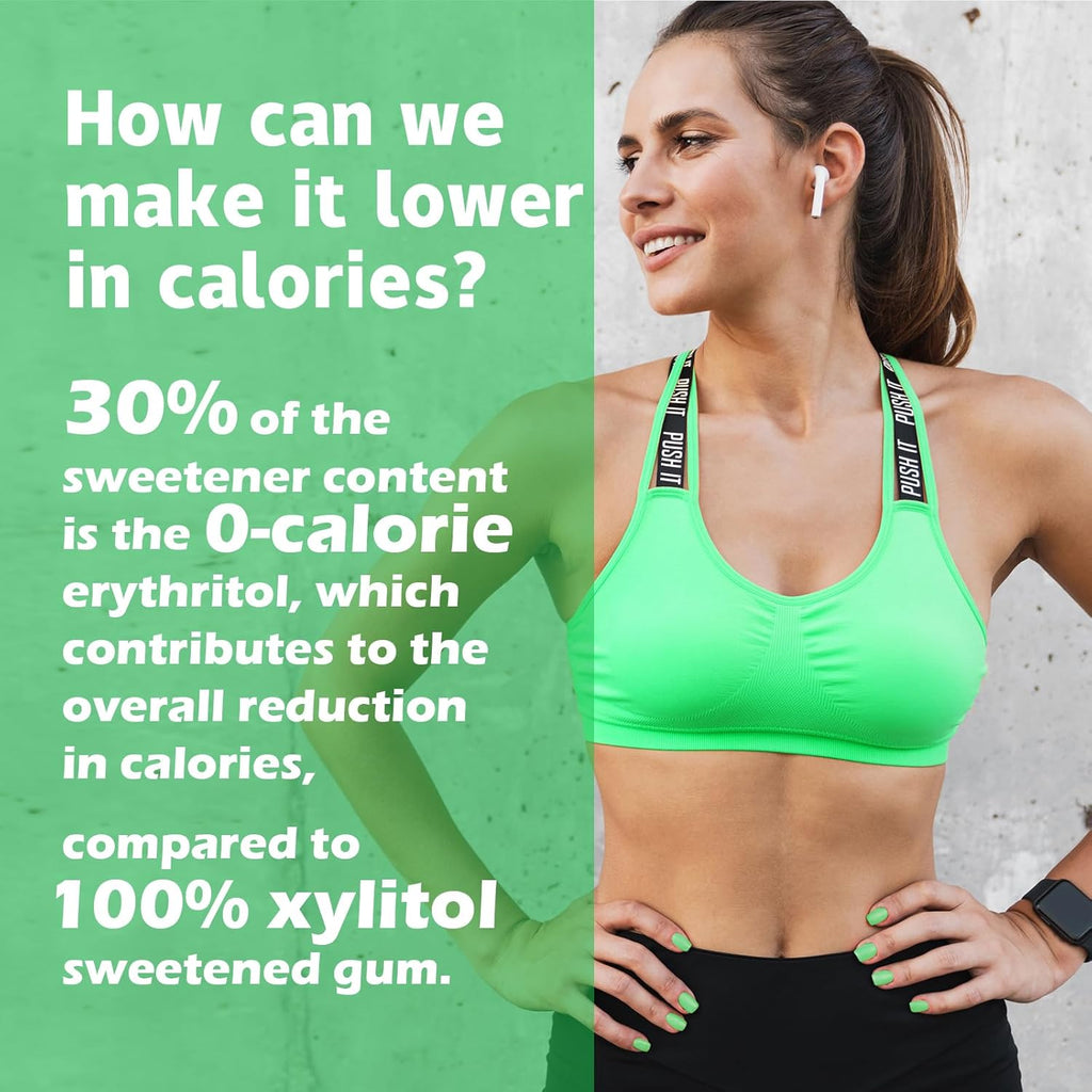 DC24 DAILY CARE Xylitol Chewing Gum with Erythritol, Aspartame Free & Sugar Free Gum, Low-Calorie, Sugarless, Long Lasting Spearmint, 60 Pieces (Pack of 1)