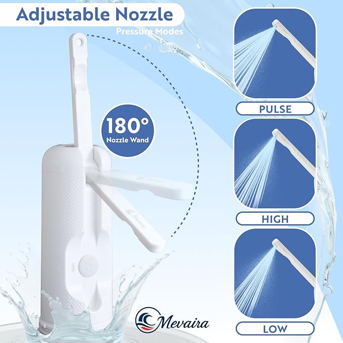Portable Bidet for Travel – Electric Sprayer with 3 Pressure Modes, USB-C Fast Charging, LED Indicator, 180ml Tank & Waterproof Handheld, Bottle Adapter for Home, Travel and Postpartum Hygiene