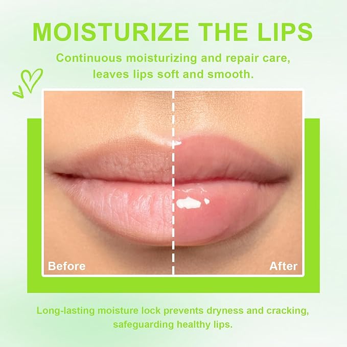 4 PCS Hydrating Lip Oil, Big Brush Head Lip Glaze Shiny Transparent Fat Lip Glow Oil, Nourishing & Non-sticky Long Lasting Fresh Clear Smooth Lip Care Plumping Lip Oil (4PCS A)