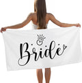 Bride Beach Towel, Bachelorette Beach Pool Towels, Just Married Honeymoon Wedding Gifts Large Beach Bath Travel Towels for Bride to Be Women, Honeymoon Mr and Mrs WeddingBride Gifts, 30x60in