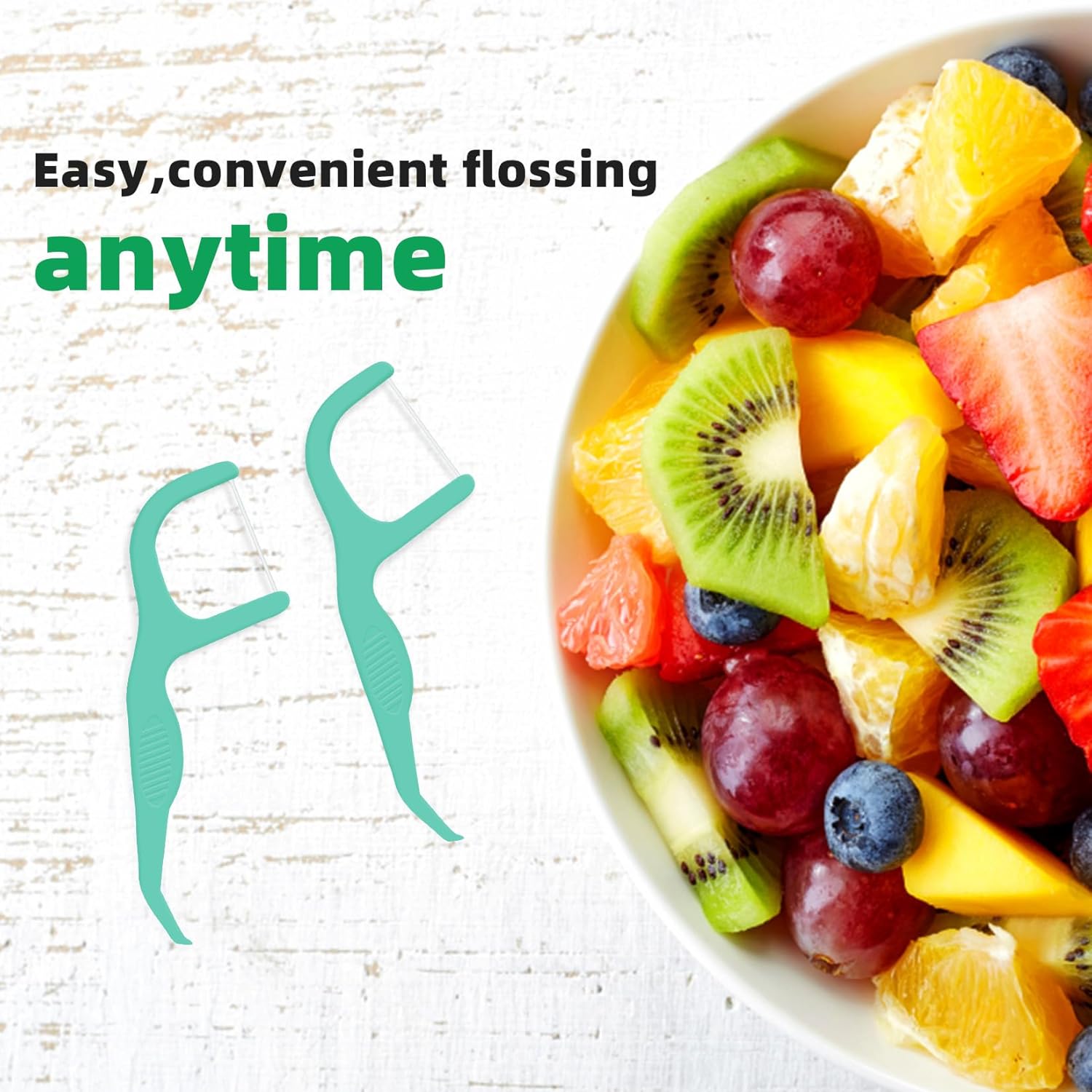 RAZOKO Dental Floss Picks | Toothpick, Shred-Resistant Floss, Easy Grip Handle, Fresh Mint Flavor, 400 Count (Pack of 2)