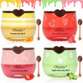 4 PCS Bee Lip Balm Lip Mask Honey Pot, Honey & Strawberry & Watermelon & Apple Lime Lip Sleeping Mask Propolis Moisturizing Lip Balm with Stick, Hydrating Prevention Dry & Cracked