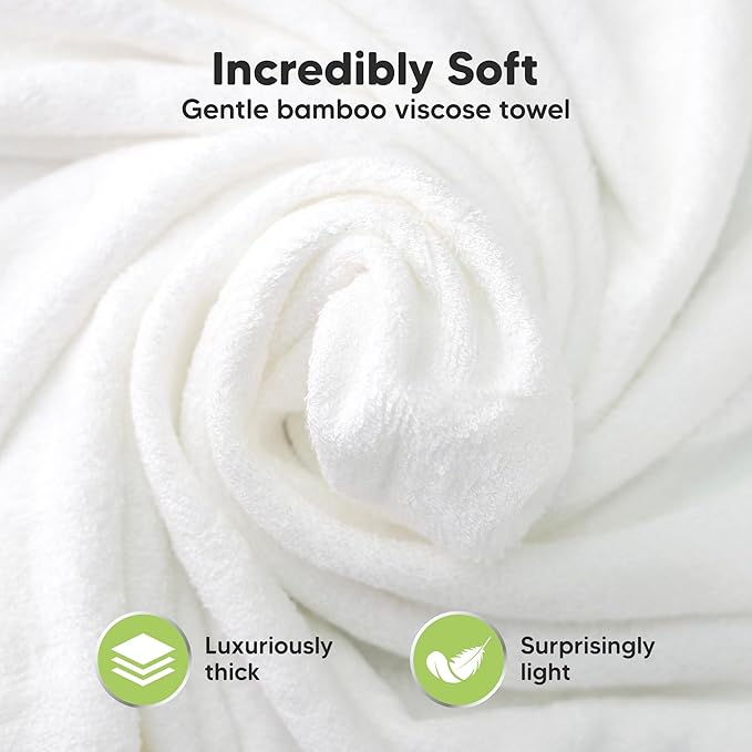 KeaBabies Hooded Baby Towel for Newborn - Viscose Derived from Bamboo Large Baby Bath Towels with Hood for Boys, Girls, Toddler, Extra Absorbent & Soft Newborn Bath Essentials (Panda, Regular)