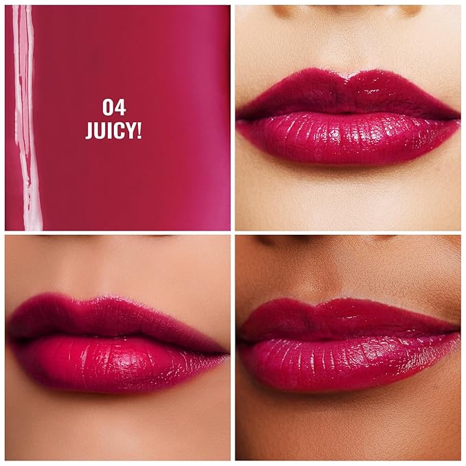 Oulac Magenta Lipstick - Moisturizing Lipstick Tinted Lip Balm for Dry Lips, Hydrating Creamy Lip Crayon & Blush - Lip Color and Cheeks Makeup | 2.48g, JUICY! (04)