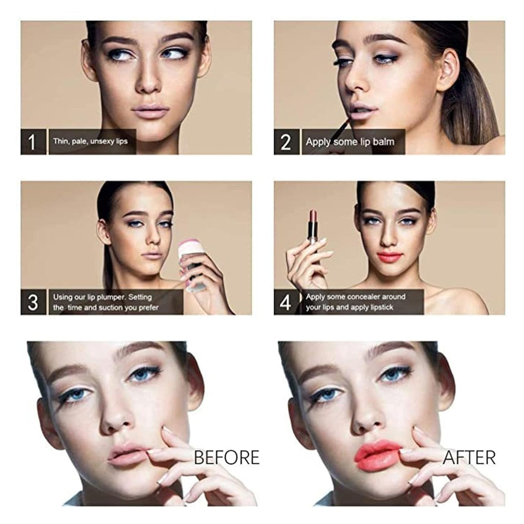 Pyhodi Electric Lip Plump Device, Fuller Lips, Portable, Time and Suction Adjusting, Gentle and Effective, Built in Battery, for Makeup