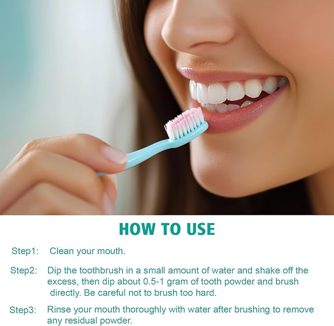 PEGO Adult Tooth Powder, Stain Remover for Teeth - Deep Cleaning Formula, Gentle & Non-Irritating, Effective Plaque Removal, Fresh Breath, Daily Oral Care for Adults (Amino Acid)