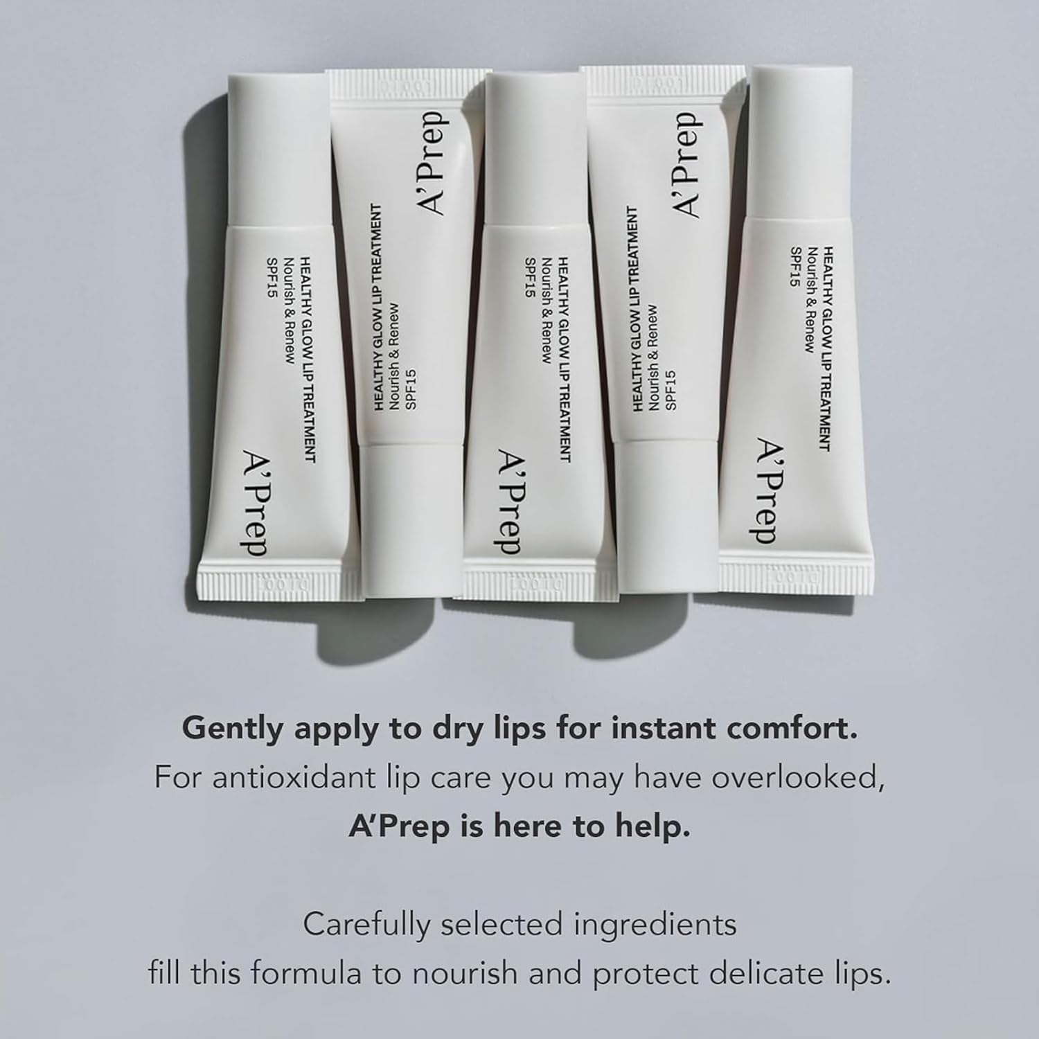 A'Prep Healthy Glow Lip Treatment – Lightweight Moisturizer SPF 15, Non-Sticky Lip Balm for Hydrating & Nourishing Care, Korean Skincare, 10ml 0.34fl. oz.